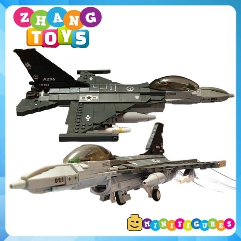 Đồ chơi xếp hình máy bay tiêm kích đa năng chiến đấu cơ F-16C chim cắt lắp ráp 512 mảnh Minifigures Sluban M38-B0891