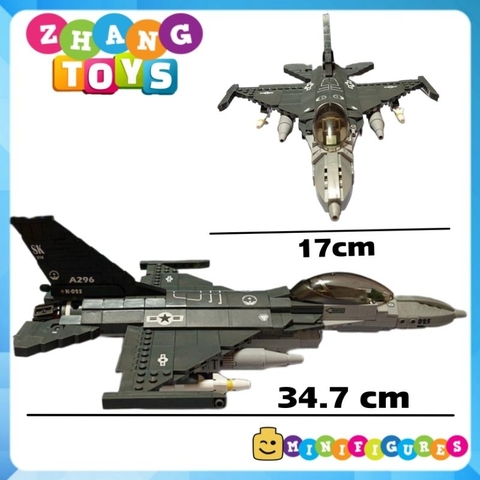 Đồ chơi xếp hình máy bay tiêm kích đa năng chiến đấu cơ F-16C chim cắt lắp ráp 512 mảnh Minifigures Sluban M38-B0891