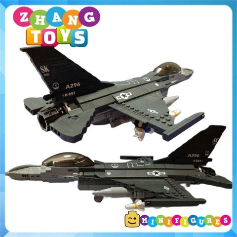 Đồ chơi xếp hình máy bay tiêm kích đa năng chiến đấu cơ F-16C chim cắt lắp ráp 512 mảnh Minifigures Sluban M38-B0891
