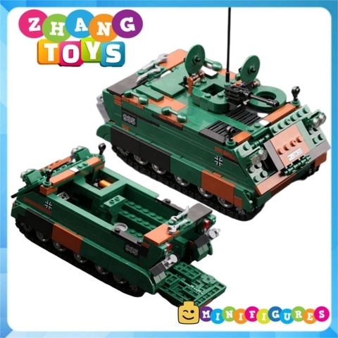 Đồ chơi xếp hình xe thiết giáp chở quân M113 lắp ráp gồm 735 mảnh ghép Minifigures Xingbao 06050 XB06050