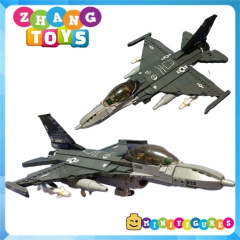Đồ chơi xếp hình máy bay tiêm kích đa năng chiến đấu cơ F-16C chim cắt lắp ráp 512 mảnh Minifigures Sluban M38-B0891