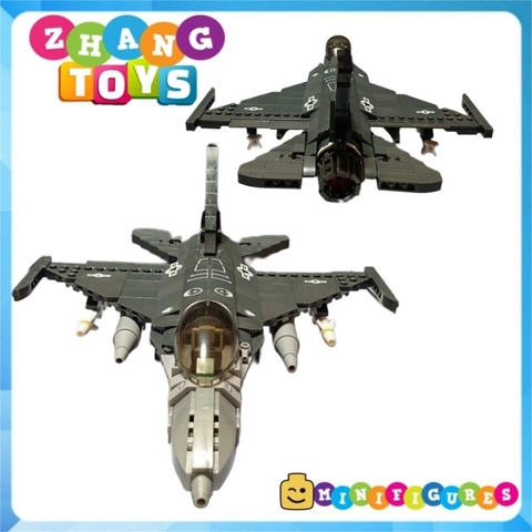 Đồ chơi xếp hình máy bay tiêm kích đa năng chiến đấu cơ F-16C chim cắt lắp ráp 512 mảnh Minifigures Sluban M38-B0891