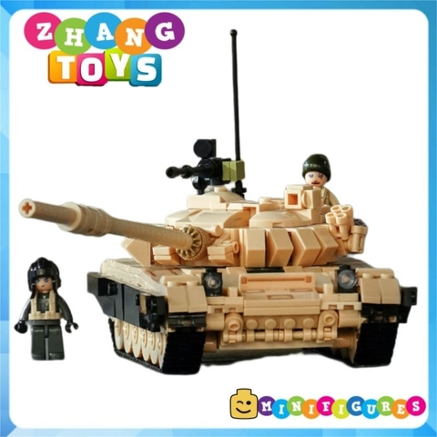Đồ chơi xếp hình Xe tăng T-72B3 hoặc T-72M1 lắp ráp gồm 770 mảnh ghép Minifigures Sluban M38-B1011