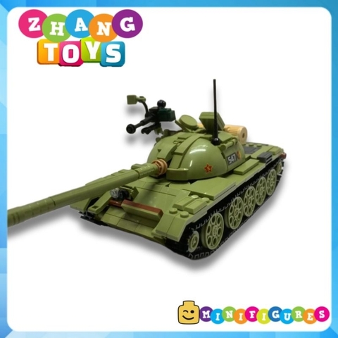 Đồ chơi xếp hình xe tăng T54 T55 lắp ráp gồm 603 mảnh ghép Minifigures Sluban MB38-B1135