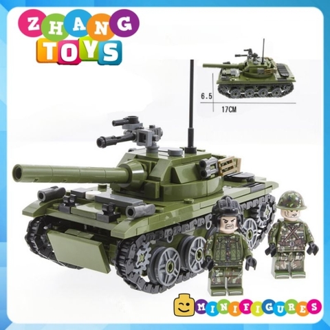 Đồ chơi xếp hình xe tăng T72 gồm 324 mảnh ghép Minifigures Sembo Block SB105514