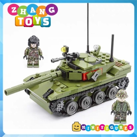 Đồ chơi xếp hình xe tăng T72 gồm 324 mảnh ghép Minifigures Sembo Block SB105514
