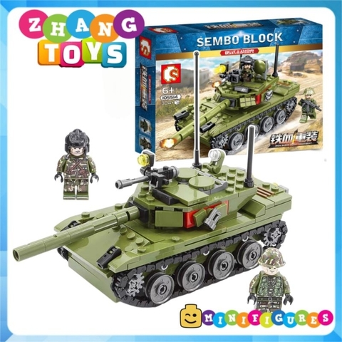 Đồ chơi xếp hình xe tăng T72 gồm 324 mảnh ghép Minifigures Sembo Block SB105514