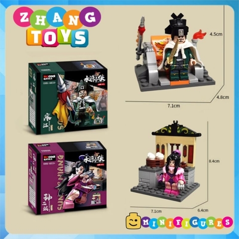 Đồ chơi Lương sơn bạc xếp hình lắp ráp 108 vị anh hùng lắp ghép mảnh Minifigures Becool 10801 10806