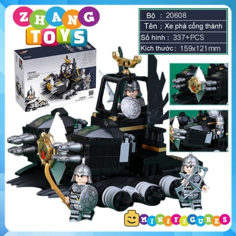 Đồ chơi Tam quốc công thành xếp hình lắp ráp từ nhiều mảnh Minifigures Becool 20600 20601 20608