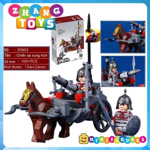 Đồ chơi Tam quốc công thành xếp hình lắp ráp từ nhiều mảnh Minifigures Becool 20600 20601 20608