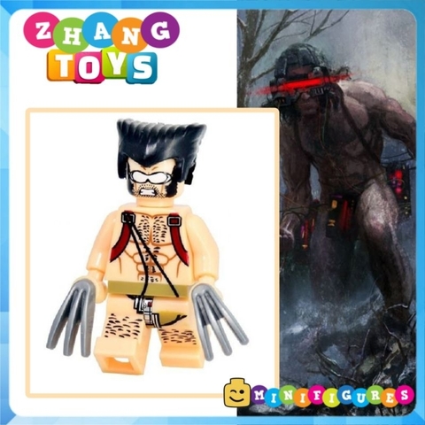 Đồ chơi xếp hình người sói Wolverine trong Dị nhân X men Minifigures Kopf KF223