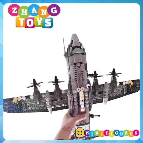Đồ chơi xếp hình máy bay Vận tải cơ cường kích AC130 Ghostrider Spectre gồm 1718 mảnh ghép Minifigures Xingbao XB06023