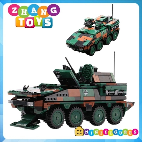 Đồ chơi xếp hình xe bọc thép Thiết giáp gtk boxer bundeswehr gồm 808 mảnh ghép Minifigures Xingbao XB06043
