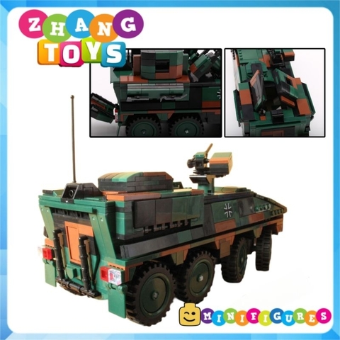 Đồ chơi xếp hình xe bọc thép Thiết giáp gtk boxer bundeswehr gồm 808 mảnh ghép Minifigures Xingbao XB06043