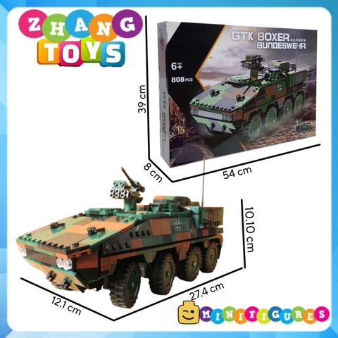 Đồ chơi xếp hình xe bọc thép Thiết giáp gtk boxer bundeswehr gồm 808 mảnh ghép Minifigures Xingbao XB06043