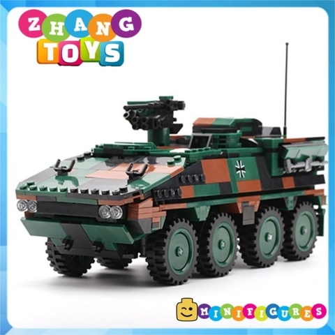 Đồ chơi xếp hình xe bọc thép Thiết giáp gtk boxer bundeswehr gồm 808 mảnh ghép Minifigures Xingbao XB06043