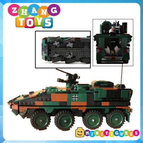Đồ chơi xếp hình xe bọc thép Thiết giáp gtk boxer bundeswehr gồm 808 mảnh ghép Minifigures Xingbao XB06043