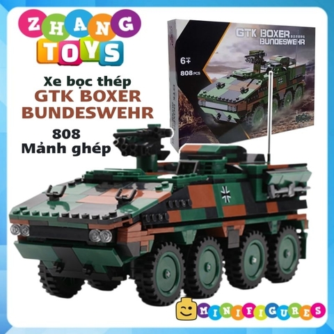 Đồ chơi xếp hình xe bọc thép Thiết giáp gtk boxer bundeswehr gồm 808 mảnh ghép Minifigures Xingbao XB06043