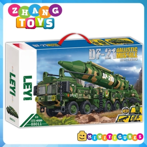 Đồ chơi xếp hình xe tên lửa icbm gồm 476 mảnh ghép Minifigures Leyi 88011
