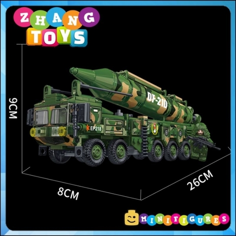 Đồ chơi xếp hình xe tên lửa icbm gồm 476 mảnh ghép Minifigures Leyi 88011