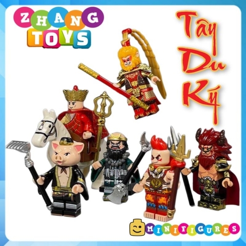 Đồ chơi xếp hình Tây du ký Tôn Ngộ Không Đường Tăng Trư Bát Giới Sa Tăng Ngưu Ma Vương Minifigures Becool 30301 30306