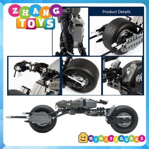 Đồ chơi xếp hình Xe motor Bat pod của người dơi Batman gồm 311 mảnh ghép Minifigures Brick 7115