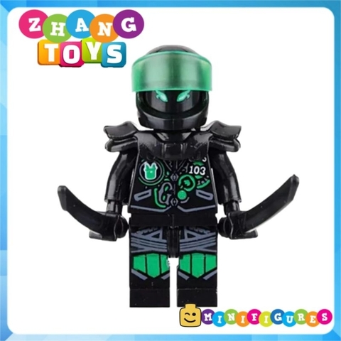 Đồ chơi xếp hình Mr E Green phiên bản màu xanh lá Minifigures