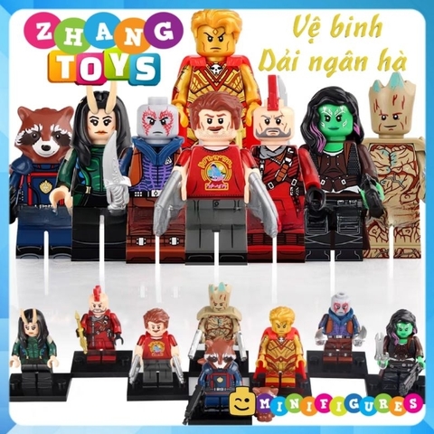 Đồ chơi xếp hình Guardians of the Galaxy Drax Warlock Adam Mantis Groot Kraglin Gamora Starlord Minifigures Kouit KT1070