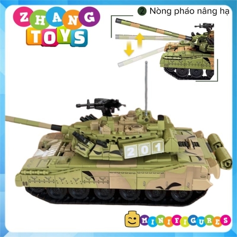 Đồ chơi xếp hình xe tăng T80 gồm 1356 mảnh ghép Minifigures Leyi LY66015