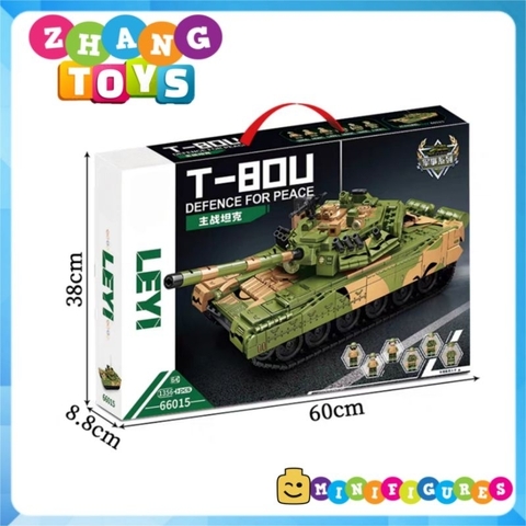 Đồ chơi xếp hình xe tăng T80 gồm 1356 mảnh ghép Minifigures Leyi LY66015