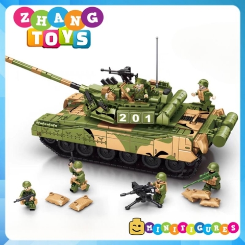 Đồ chơi xếp hình xe tăng T80 gồm 1356 mảnh ghép Minifigures Leyi LY66015