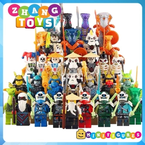 Đồ chơi xếp hình Ninjago Skull Jay Lloyd Fangtom Nya Kai Oni Mr E Kruncha Nuckal Skulkin Frakjaw 11414