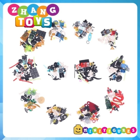 Đồ chơi xếp hình Ninjago Skull Jay Lloyd Fangtom Nya Kai Oni Mr E Kruncha Nuckal Skulkin Frakjaw 11414