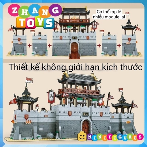 Đồ chơi xếp hình lắp ráp build Tường thành Tam Quốc Hứa Xương , Tây Xuyên , Kinh Châu Bekool 20512