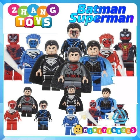 Đồ chơi Xếp hình Lantern Super man gồm General Zod - Blue Lantern - Red Son Super man Minifigures Lele D001 008