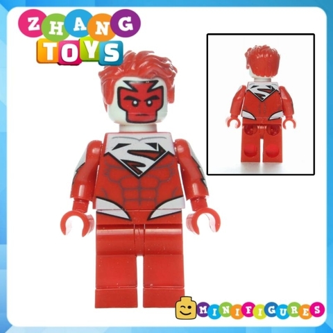 Đồ chơi Xếp hình Lantern Super man gồm General Zod - Blue Lantern - Red Son Super man Minifigures Lele D001 008