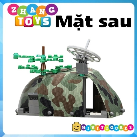 Đồ chơi xếp hình quân đội Bộ lắp ráp lều dã chiến sở chỉ huy tác chiến điện tử J778