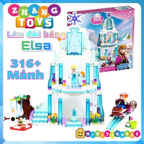 Đồ chơi xếp hình lâu đài băng giá công chúa elsa và những người bạn Jiego JG301