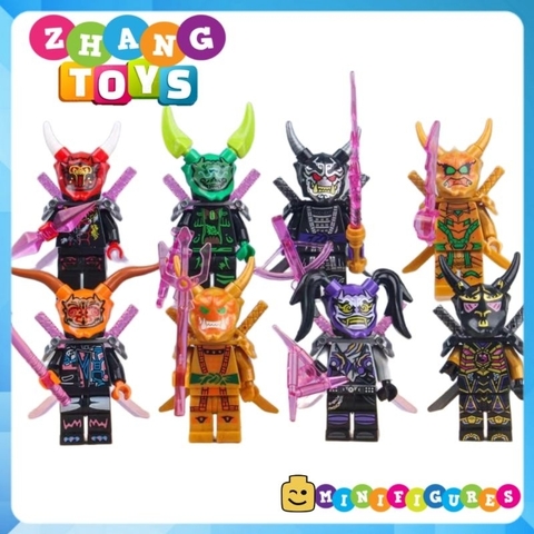 Đồ chơi xếp hình Ninjago mặt nạ quỷ Oni Lloyd Mr E Ultra Violet Morro OverLord Garmadon Minifigures BD01 08