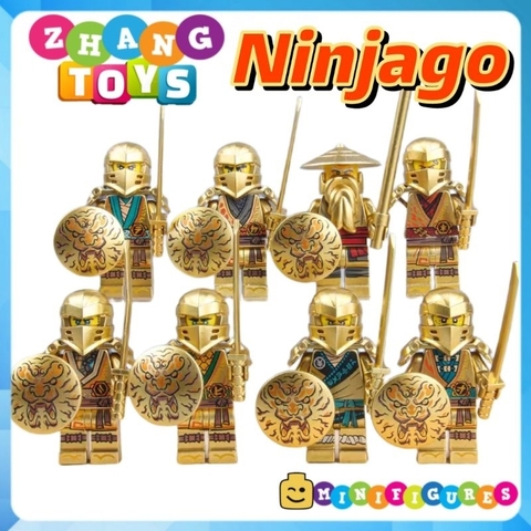 Đồ chơi xếp hình Ninjago Kai Nya Jay Cole Zane Lloyd golden ninja Wu Minifigures Bb B01 08