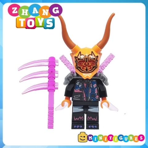 Đồ chơi xếp hình Ninjago mặt nạ quỷ Oni Lloyd Mr E Ultra Violet Morro OverLord Garmadon Minifigures BD01 08