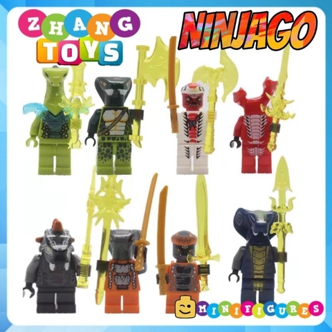 Đồ chơi xếp hình Ninjago Tộc rắn Chop rai Skales Acidicus Pythor Skalidor Bytar Rattla Fangdam Minifigures Jinrun