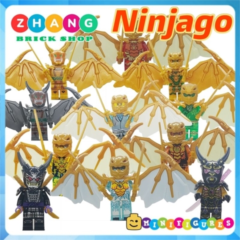Đồ chơi xếp hình Ninjago Rồng Dragons Rising golden Lloyd Kai Zane Jay Cole Nya Oni Garmadon Crystal King Minifigures