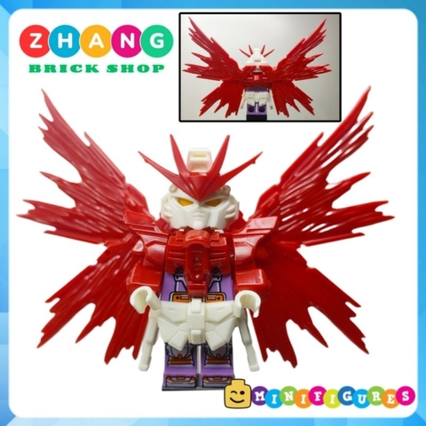 Đồ chơi xếp hình người máy robot Gundam đầy đủ phụ kiện cánh và giáp Minifigures 70060