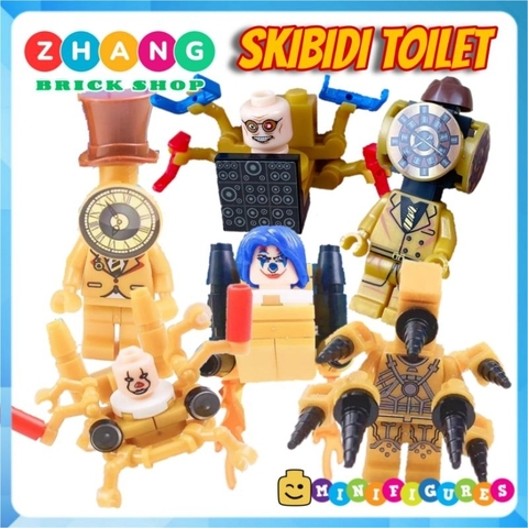 Đồ chơi xếp hình Skibidi Toilet clock man Scientist Titan Drillman Pennywise Minifigures 72004