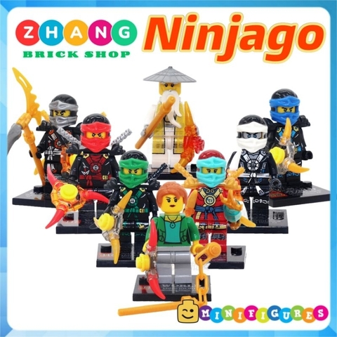 Đồ chơi xếp hình Ninjago Season 5 Misako Wu Kai Cole Jay Zane Lloyd Nya Minifigures Jinrun JR787