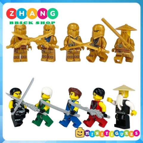 Đồ chơi xếp hình Ninjago Season 1 Kai Cole Jay Lloyd Wu Golden Lloyd Minifigures 1810