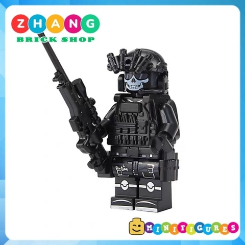 Đồ chơi xếp hình set 6 lính đặc nhiệm SWAT GHOST bóng ma lắp ráp Minifigures đầy đủ phụ kiện