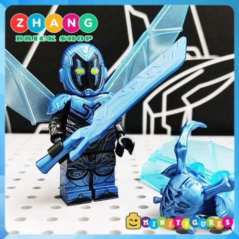 Đồ chơi xếp hình Blue Beetle Bọ Xanh siêu anh hùng Jaime Reyes Minifigures Koruit KT563