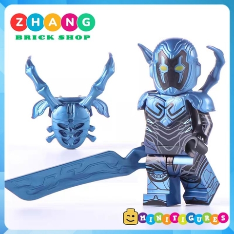 Đồ chơi xếp hình Blue Beetle Bọ Xanh siêu anh hùng Jaime Reyes Minifigures Koruit KT563